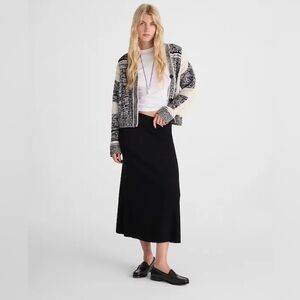 Madewell | Merino Wool-Blend Black Maxi Skirt Size Small NWT